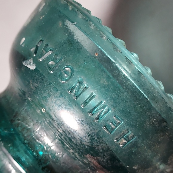 Vintage 1920s Hemingray No 40 Insulator Aqua Blue Green Collectible Glass - Picture 2 of 6